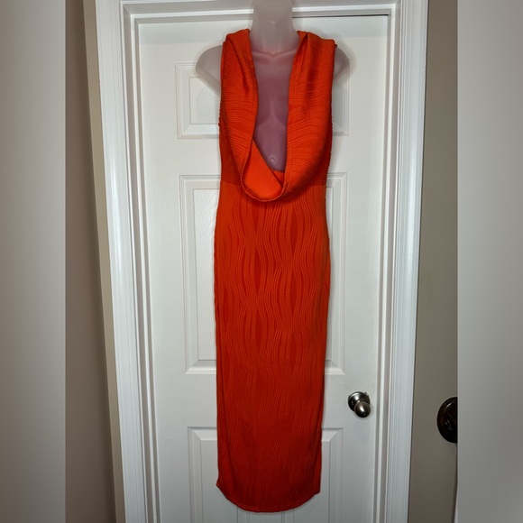 Burnt Orange Hooded Dress - Picture 5 of 10